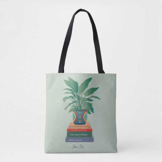 Voel je goed, elke dag Inspirerend woordkunst Tote Bag (Voorkant)
