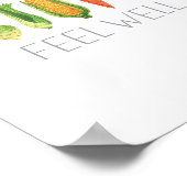 Voel je goed Waterverf organische groenten Poster (Hoek)