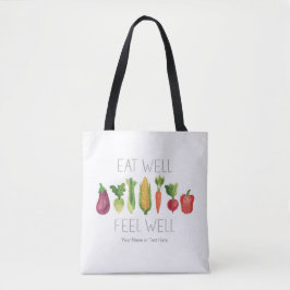Voel je goed Waterverf organische groenten Tote Bag