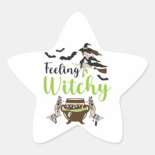 Voel je hevig Magic Halloween Ster Sticker