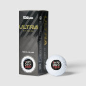 Voel je hond vermoeid Grappige Retro  Golfballen (Verpakking)