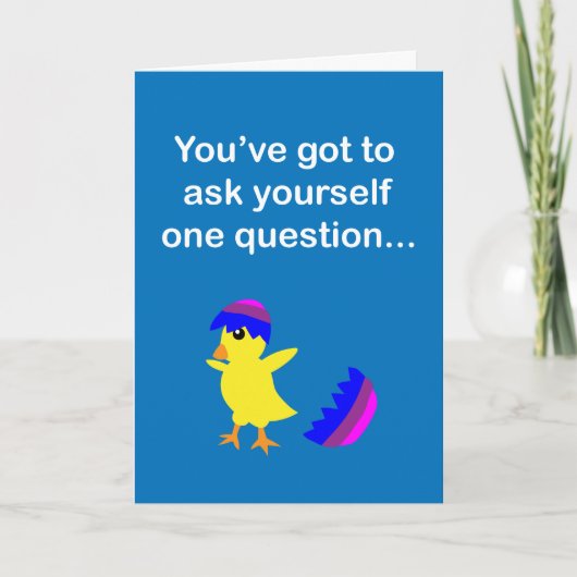 Voel je je Clucky? paasgroet Kaart (Voorkant)