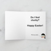 Voel je je Clucky? paasgroet Kaart (Binnen)