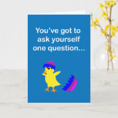 Voel je je Clucky? paasgroet Kaart (Gele Bloem)