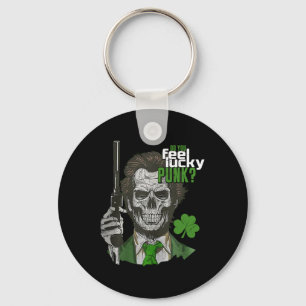 Voel je je gelukkig Punk Funny St Patricks Day Sleutelhanger
