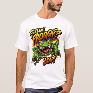 Voel je je kikkerig? Spring! T-shirt met boze kik