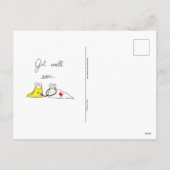 Voel je je lusteloos? Beterschap. briefkaart (Achterkant)