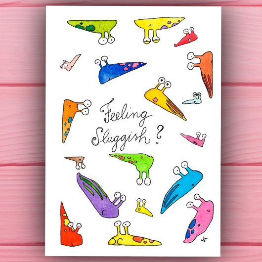 Voel je je lusteloos? Beterschap. briefkaart