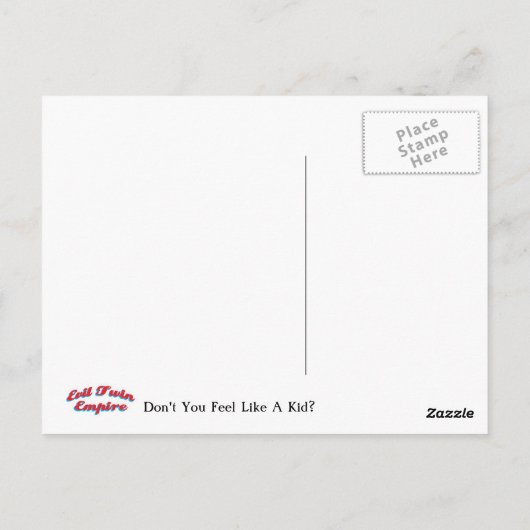 Voel je je niet als een Kind? Briefkaart (Achterkant)