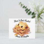 Voel je niet kwaad, heb een wafel briefkaart (Staand voorkant)
