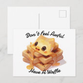 Voel je niet kwaad, heb een wafel briefkaart (Voorkant / Achterkant)
