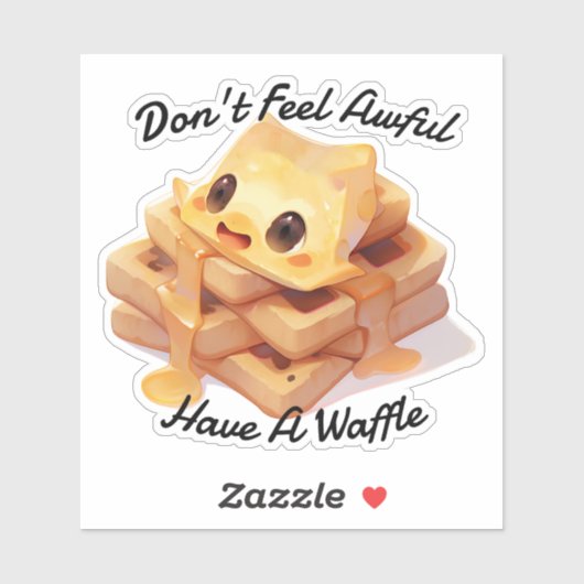 Voel je niet kwaad, heb een wafel sticker (Vel)
