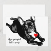 Voel je nog beter op de Franse Bulldog flatcard Feestdagenkaart (Voorkant / Achterkant)