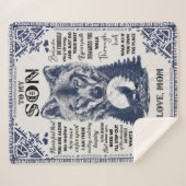 Voel je nooit zo...tegen mijn zoon... sherpa deken (Voorkant (horizontaal))