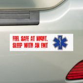Voel je 's nachts veilig... rood bumpersticker (Op auto)