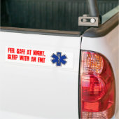 Voel je 's nachts veilig... rood bumpersticker (Op Truck)