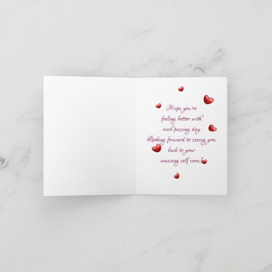 Voel je snel beter bedankkaart (Binnen)