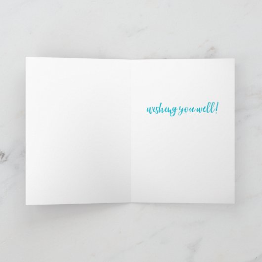 Voel je snel beter en wens je het beste | Blauw wo Kaart (Binnen)