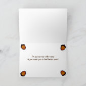 Voel je snel beter Grappige Slaapdronken Eekhoorn Kaart (Binnen)