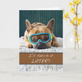 Voel je snel beter met de hond vermoeide Franse Bu Kaart (Gele Bloem)