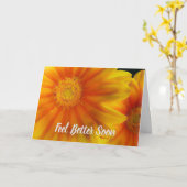 Voel je snel beter met Oranje Gazania Kaart (Gele Bloem)