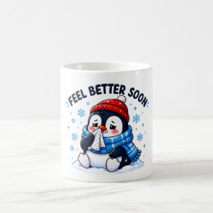Voel je snel beter Pinguïn Get Well Soon Groet  Koffiemok