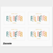 Voel je snel beter rechthoekige sticker (Vel)