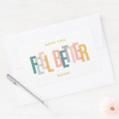 Voel je snel beter rechthoekige sticker (Envelop)