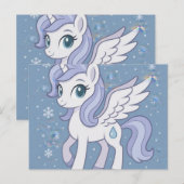 Voel je snel beter - Schattigee vliegende Pony wor Briefkaart (Voorkant / Achterkant)