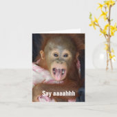 Voel je snel beter, zeg Aaahh Kaart (Gele Bloem)