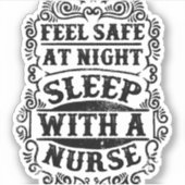Voel je veilig in de nachtrust met een verpleegste sticker (Voorkant)