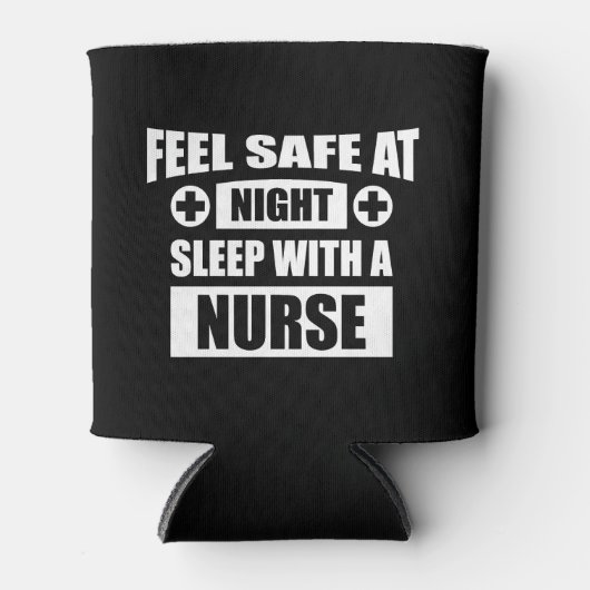 Voel je veilig in nachtslaap met een verpleegster blikjeskoeler (Voorkant)