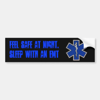 Voel je veilig 's nachts slaap met een EMT-sticker Bumpersticker