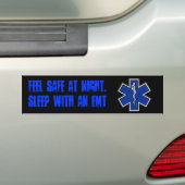 Voel je veilig tijdens de nachtslaap met een EMT-s Bumpersticker (Op auto)