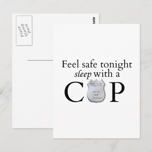 Voel je veilig vanavond. briefkaart (Voorkant / Achterkant)