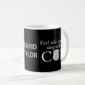 Voel je veilig vanavond! koffiemok (Voorkant rechts)