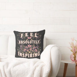Voel je volledig inspirerend, bloemen, Natuur Kussen