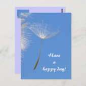 Voel je vrij - Flying Dandelion seed Briefkaart (Voorkant / Achterkant)