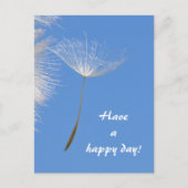 Voel je vrij - Flying Dandelion seed Briefkaart (Voorkant)