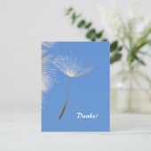 Voel je vrij - Flying Dandelion seed Briefkaart (Staand voorkant)