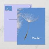 Voel je vrij - Flying Dandelion seed Briefkaart (Voorkant / Achterkant)