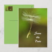 Voel je vrij - Flying Dandelion zaad Aankondigingskaart (Voorkant / Achterkant)