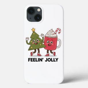 Voel je vrolijk Kerstboom Koffie Liefhebber Winter Case-Mate iPhone Case