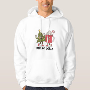 Voel je vrolijk Kerstboom Koffie Liefhebber Winter Hoodie