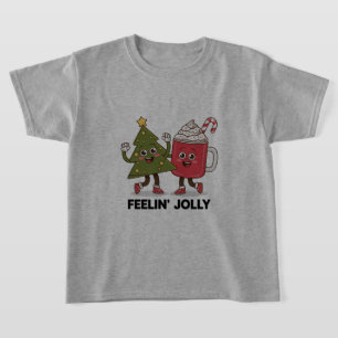 Voel je vrolijk Kerstboom Koffie Liefhebber Winter T-shirt
