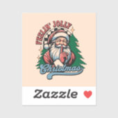 Voel je vrolijk Kerstman . Sticker (Vel)