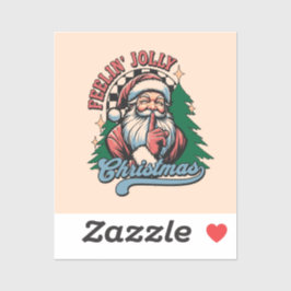 Voel je vrolijk Kerstman . Sticker