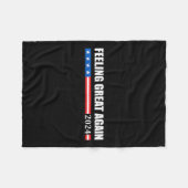 Voel je weer geweldig Trump 2024 Fleece Deken (Voorkant (Horizontaal))