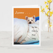 Voel me Beter, Comfortabele en Op z'n gemak Hond Kaart (Gele Bloem)