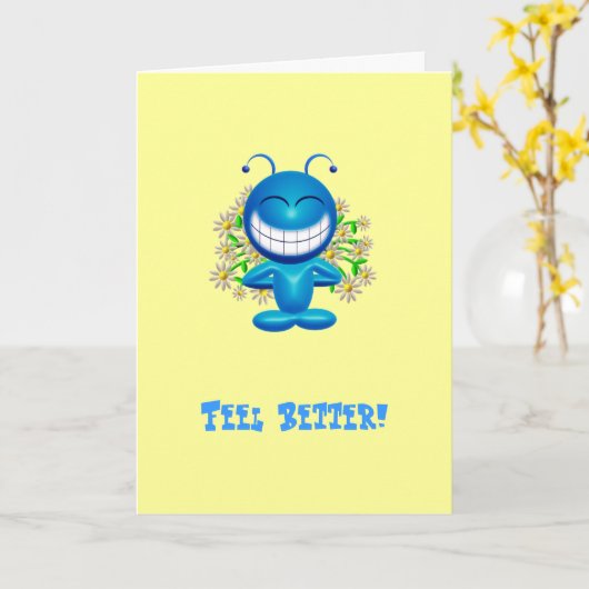 Voel me beter! kaart (Gele Bloem)